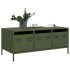 Mesa de centro acero laminado frío verde oliva 101,5x50x43,5