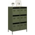 Aparador acero verde oliva 68x39x101,5