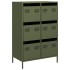 Aparador acero verde oliva 68x39x101,5