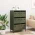 Aparador acero verde oliva 68x39x101,5