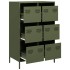 Aparador acero verde oliva 68x39x101,5