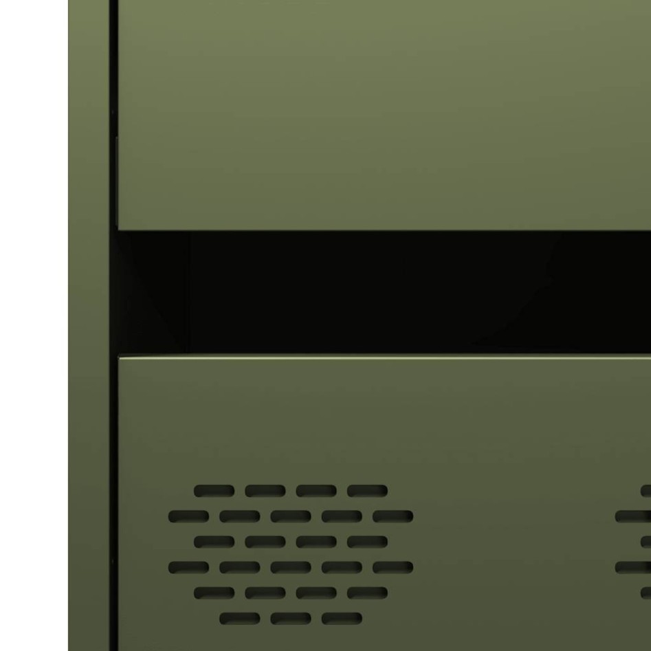 Aparador acero verde oliva 68x39x101,5