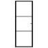 Puerta interior vidrio ESG y aluminio negro 76x201,5
