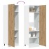 Mueble frigorífico madera ingeniería roble artisan 60x57x207
