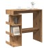 Mesa bar con estante almacenaje roble artisan 100x48x101,5