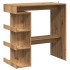 Mesa bar con estante almacenaje roble artisan 100x48x101,5