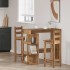 Mesa bar con estante almacenaje roble artisan 100x48x101,5