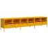 Mueble TV acero laminado en frío amarillo mostaza