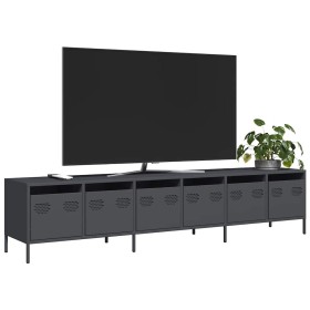 Mueble de TV acero laminado en frío antracita 202x39x43,5