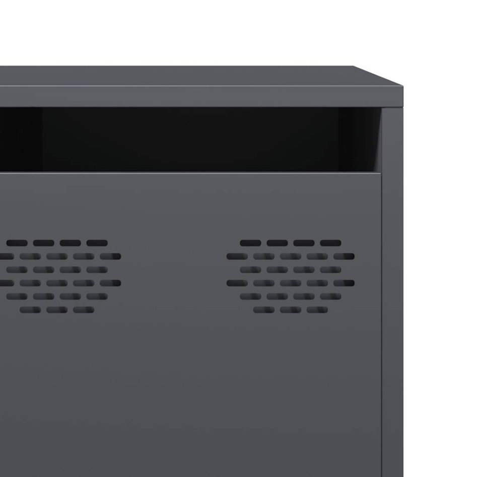 Mueble de TV acero laminado en frío antracita 202x39x43,5