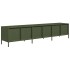 Mueble TV acero laminado en frío verde oliva 202x39x43,5