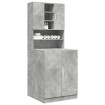 Muebles para lavadora 2 pzas madera de ingeniería gris hormigón