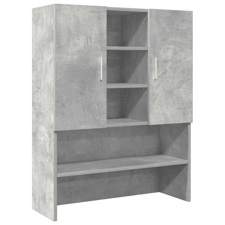Muebles para lavadora 2 pzas madera de ingeniería gris