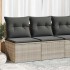 Set sofás jardín y cojines 2 pzas ratán sintético acacia