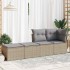 Set sofás jardín y cojines 2 pzas ratán sintético acacia
