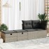 Set sofás jardín y cojines 2 pzas ratán sintético acacia