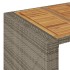 Set bar jardín con cojines 3 pzas ratán sintético acacia