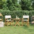 Sillas de director plegables 2 uds madera maciza teca