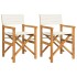 Sillas de director plegables 2 uds madera maciza teca