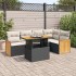 Set sofás jardín y cojines 6 pzas ratán sintético acacia