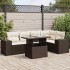 Set sofás de jardín 6 piezas y cojines ratán sintético