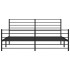 Estructura de cama cabecero y estribo metal negro