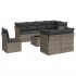 Set de muebles de jardín 9 pzas y cojines ratán sintético