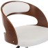 Silla comedor giratoria madera curvada cuero sintético