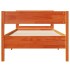 Estructura de cama sin colchón madera de pino marrón 90x200