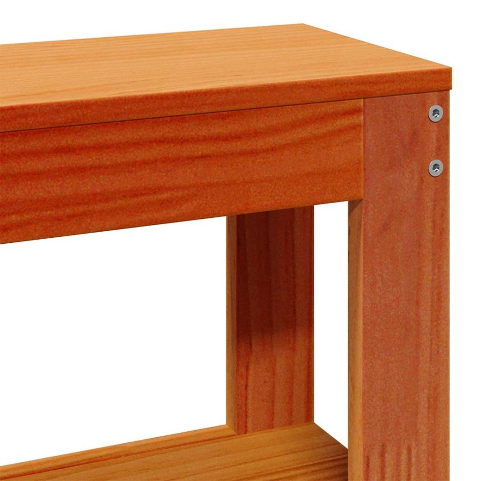 Estructura de cama sin colchón madera de pino marrón 90x200