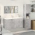 Set muebles de baño 2 piezas madera contrachapada gris