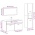 Set muebles de baño 2 piezas madera contrachapada gris