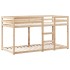 Cama litera con techo madera maciza de pino 80x200