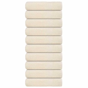 Toallas de Baño 10 uds Crema 100x150 cm 360 g/m² 100%