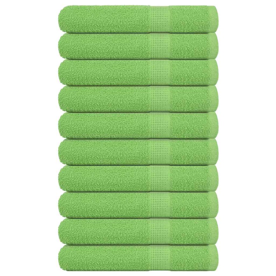 Toallas de sauna 10 uds verde manzana 80x200 cm 360