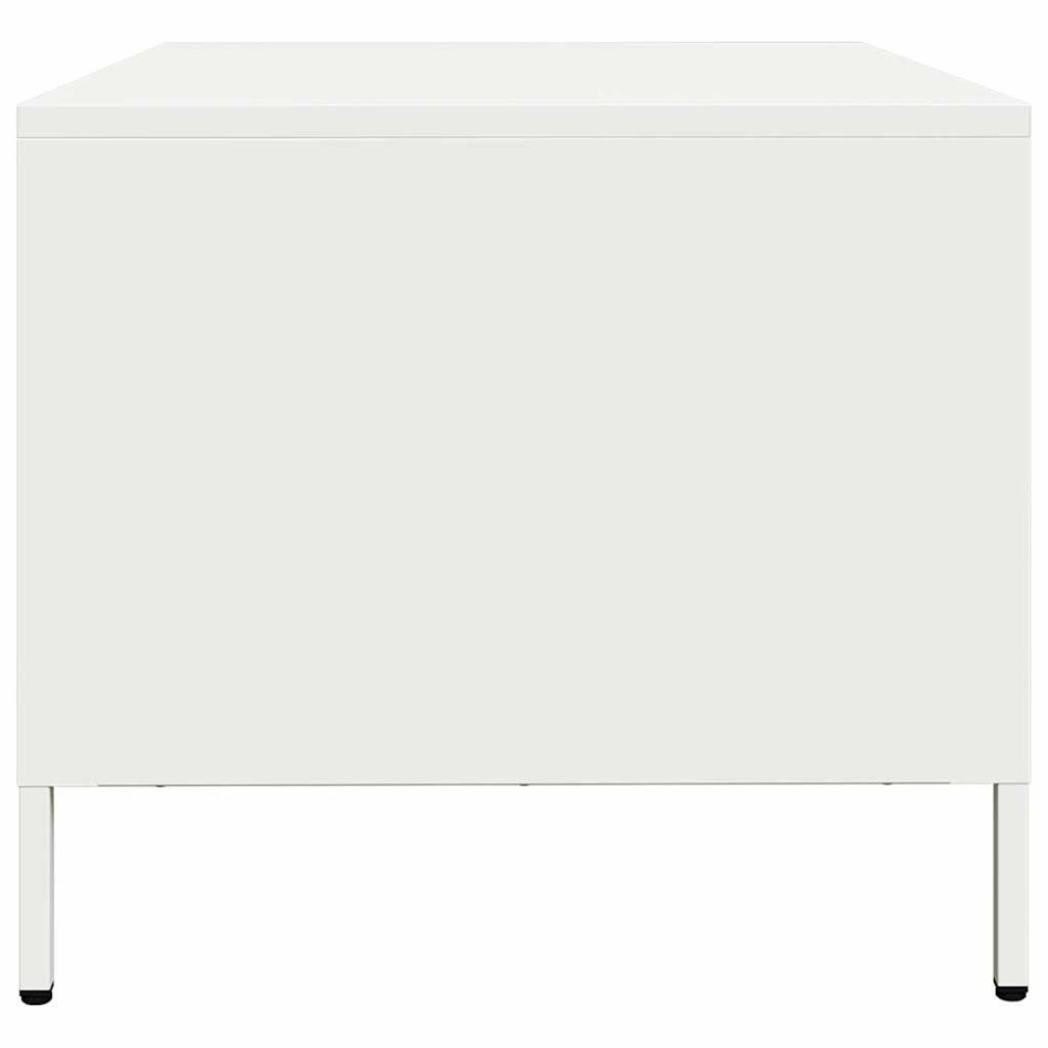Mesa de centro acero laminado en frío blanco 101,5x50x43,5