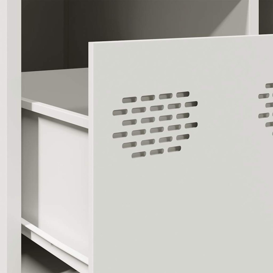 Mesa de centro acero laminado en frío blanco 101,5x50x43,5