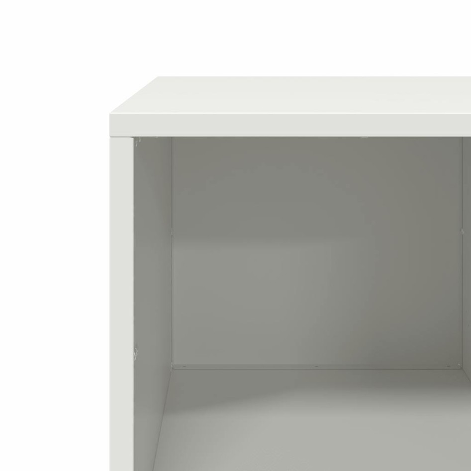 Mesa de centro acero laminado en frío blanco 101,5x50x43,5
