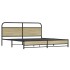 Estructura de cama sin colchón metal roble Sonoma 180x200