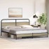 Estructura de cama sin colchón metal roble Sonoma 180x200