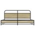 Estructura de cama sin colchón metal roble Sonoma 180x200