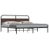 Estructura de cama sin colchón metal roble marrón 180x200