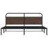 Estructura de cama sin colchón metal roble marrón 180x200
