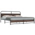 Estructura de cama sin colchón metal roble marrón 200x200