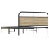 Estructura de cama sin colchón 160x200 cm madera roble