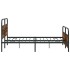 Estructura de cama sin colchón metal roble ahumado 200x200