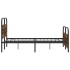 Estructura de cama sin colchón metal roble ahumado 140x190
