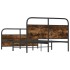 Estructura de cama sin colchón metal roble ahumado 140x190