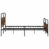 Estructura de cama sin colchón metal roble ahumado 150x200