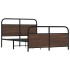 Estructura de cama sin colchón metal marrón roble 140x190